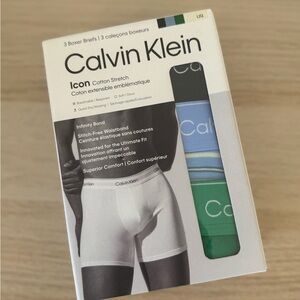 Calvin Klein Men’s Icon Cotton Stretch Boxer Briefs Underwear x3 Pair New in box